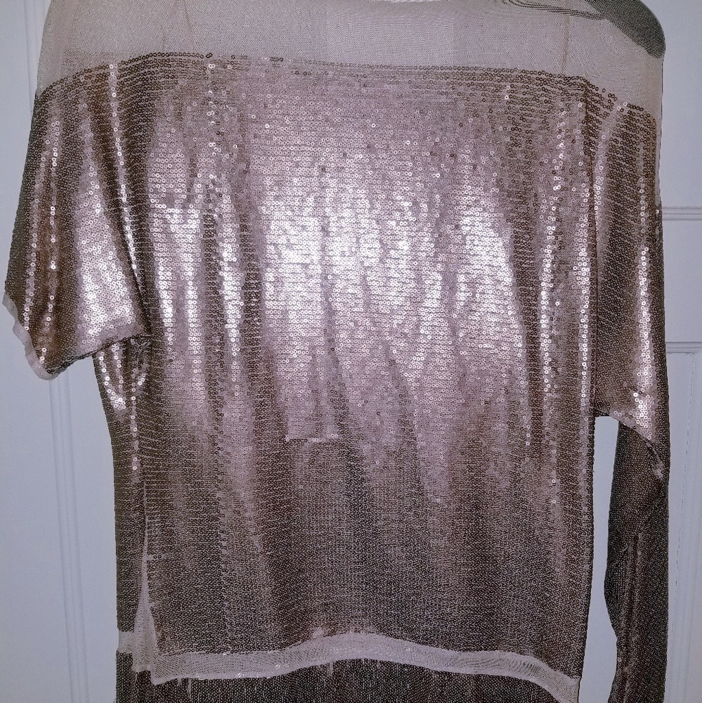 Sequin and Sheer Mesh Tunic